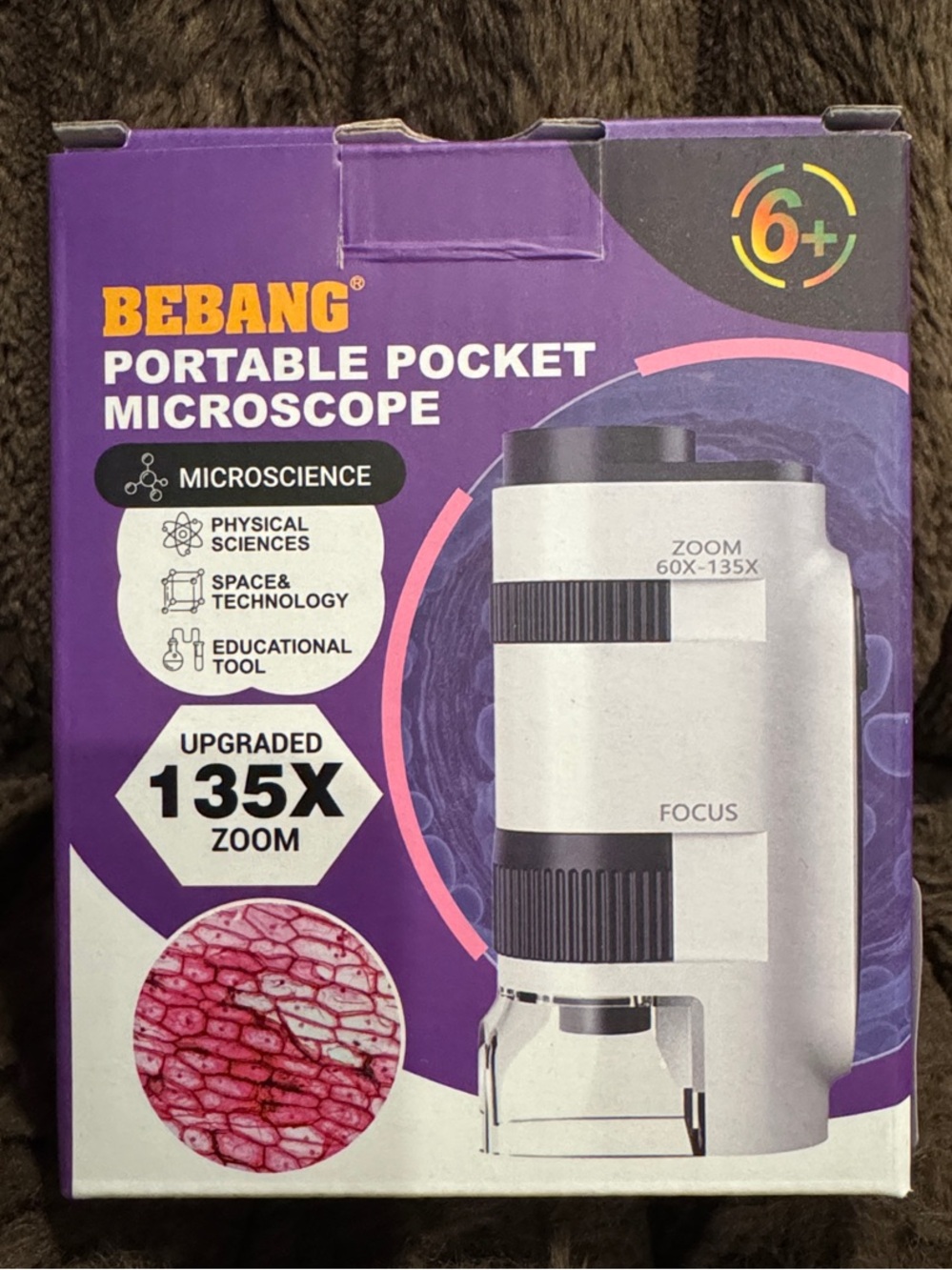 BEBANG Portable Pocket Microscope 60X–135X Zoom | Brand New